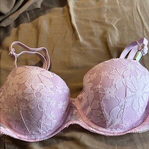 PINK Victoria's Secret Lace Balconette Bra in Light Lavender